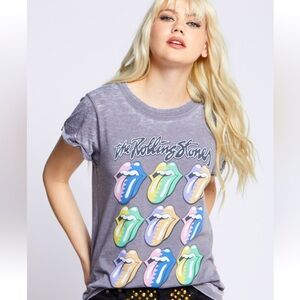 Recycled Karma Rolling Stones Steel Wheels T-Shirt Size Small‎
